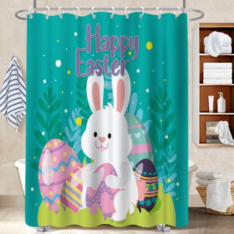 Rideau de douche en polyester 180x180 tissu respirant cache baignoire pour ambiance spa à domicile (1/5)