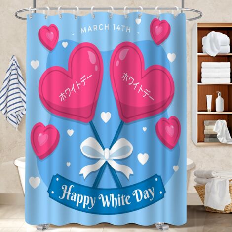 Rideau douche imperméable polyester 180x180 bordure lestée séparation douche pour maison de campagne (1/5)