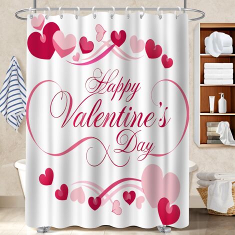 Rideau de douche en polyester 180x180 bordure lestée housse de baignoire pour célibataire actif (1/5)
