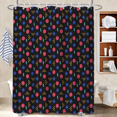 Rideau de bain en polyester 180x180 pratique rideau imperméable pour un moment de détente absolue (1/5)