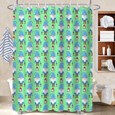 Rideau de douche en polyester 180x180 aéré polyester pour salle de bain pour préparer la maison avant l’arrivée d’invités (1/5)
