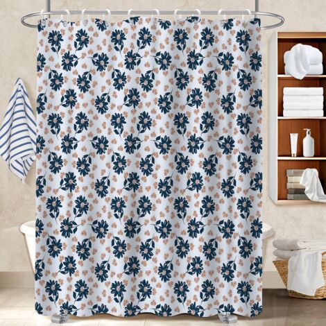 Rideau de douche en polyester 180x180 souple et fluide bâche polyester douche pour personne allergique (1/5)