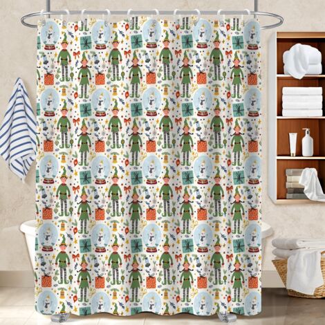 Rideau polyester pour douche 180x180 artistique rideau étanche pour idée cadeau pour pendaison de crémaillère (1/5)