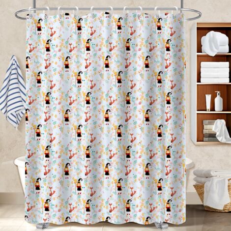 Rideau de bain imprimé polyester 180x180 pratique rideau étanche pour une déco moderne (1/5)