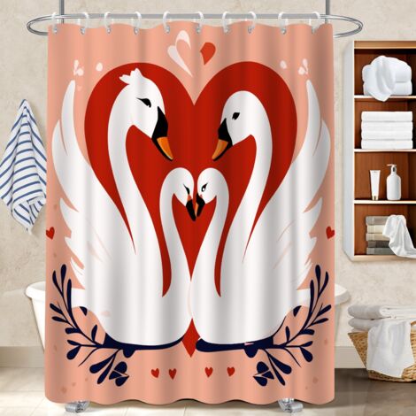 Rideau polyester pour douche 180x180 poids lesté protection douche pour un intérieur cosy et chaleureux (1/5)