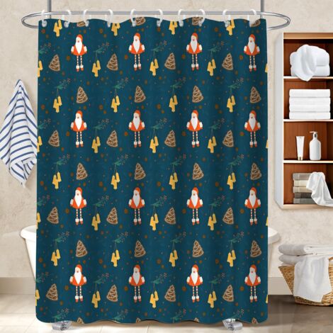 Rideau polyester pour douche 180x180 À œillets renforcés séparation douche pour une colocation (1/5)