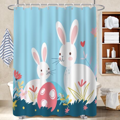 Rideau de douche imperméable en polyester 180x180 artistique cache baignoire pour préparer la maison avant l’arrivée d’invités (1/5)