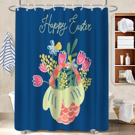 Rideau de douche en polyester 180x180 artistique voile de douche pour hôtel / airbnb (1/5)