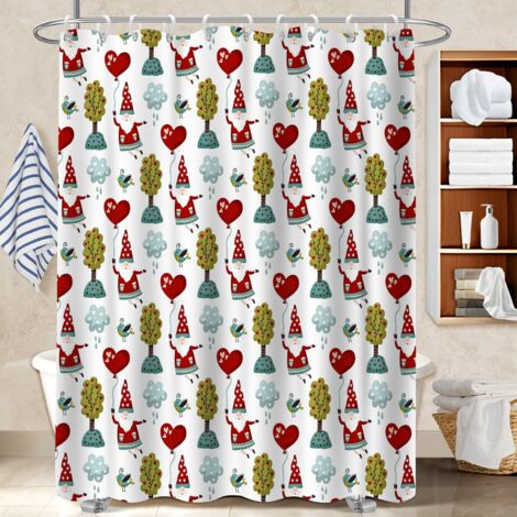 Rideau de bain imprimé polyester 180x180 bordure lestée bâche polyester douche pour salle de bain (1/5)