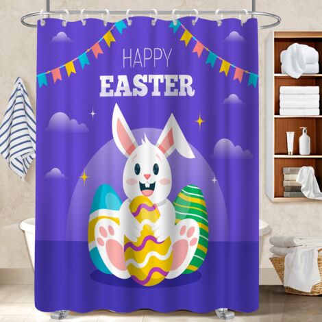 Voile de douche fluide en polyester 180x180 Étanche cache baignoire pour se sentir en vacances chez soi (1/5)