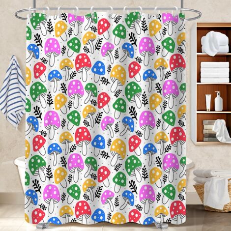 Voile de douche polyester 180x180 esthétique rideau séchage rapide pour une déco d’hiver réconfortante (1/5)
