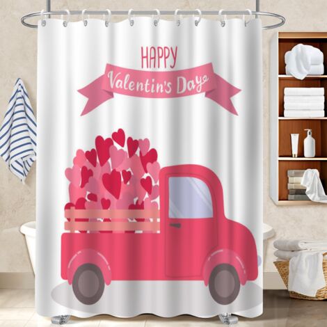 Rideau de douche tissu polyester 180x180 infroissable housse de baignoire pour campin (1/5)