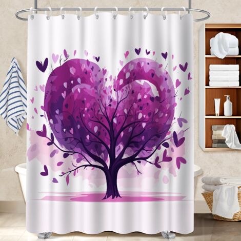Kit rideau de douche en polyester 180x180 séchage rapide protection douche pour salle de bain avec douche à l’italienne (1/5)