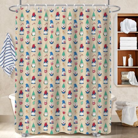 Rideau de douche imperméable en polyester 180x180 poids lesté cache baignoire pour loft industriel (1/5)