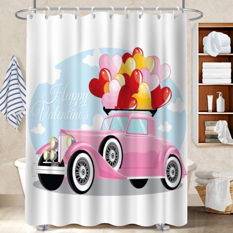 Voile de douche fluide en polyester 180x180 infroissable rideau étanche pour un éveil en douceur le matin (1/5)