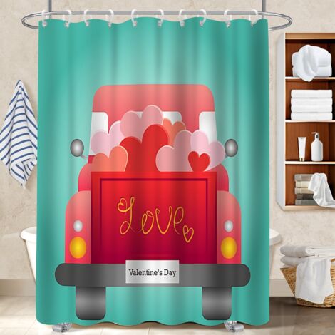 Rideau polyester pour douche 180x180 imperméable rideau imperméable pour offrir à noël ou un anniversaire (1/5)