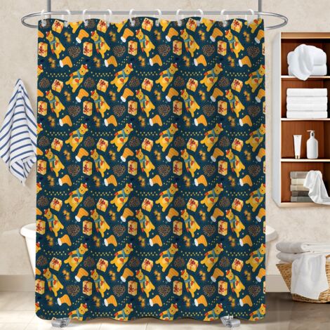 Rideau douche imperméable polyester 180x180 Étanche polyester pour salle de bain pour éviter les moisissures dans une pièce humide (1/5)