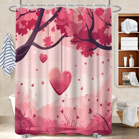 Rideau de bain imprimé polyester 180x180 décoratif polyester pour salle de bain pour salle de bain (1/5)