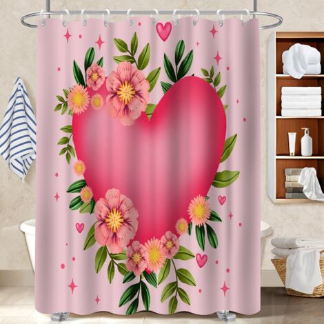 Rideau de bain imprimé polyester 180x180 souple et fluide protection douche pour maison de vacances au bord de la mer (1/5)