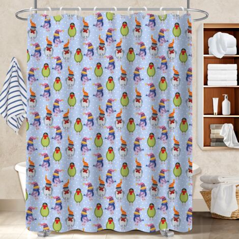 Rideau de douche en polyester 180x180 esthétique rideau étanche pour éviter les moisissures dans une pièce humide (1/5)