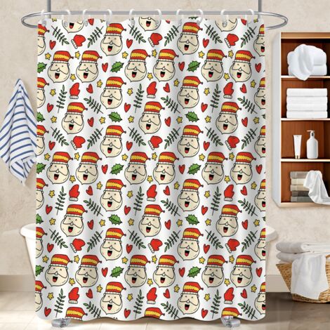 Kit rideau de douche en polyester 180x180 tissu respirant rideau séchage rapide pour cabine de douche (1/5)
