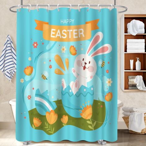 Rideau de bain en polyester 180x180 Épais polyester pour salle de bain pour dans une salle de bain design (1/5)