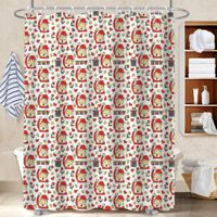 Ensemble rideau de douche polyester avec anneaux 180x180 bordure lestée housse de baignoire pour idée cadeau pour pendaison de crémaillère