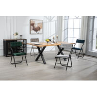 Chaises pliantes en pack de 2 – Chaises à utilisation multiple, avec coussin intégré. Conçues pour être transportées et assemblées facilement. Idéales pour les invités, le bureau, les réceptions de ma