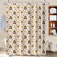 Rideau de douche imperméable en polyester 180x180 Évasion polyester pour salle de bain pour salle de bain avec douche à l’italienne