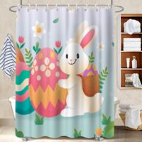 Rideau de bain en polyester 180x180 stylé voile de douche pour mur irrégulier