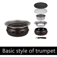 Barbecue charbon de bois style coréen sans fumée antiadhésif facile nettoyage pour 5 à 8 personnes parfait pour repas familial rapide et cuisine maison