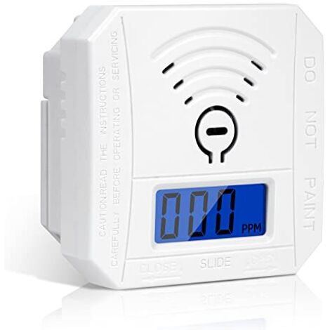 Détecteur Intelligent de Monoxyde de Carbone - Écran LCD, Bouton Test et Indicateur LED - Alimentation Piles - Pour Maison et Bureau (1/4)