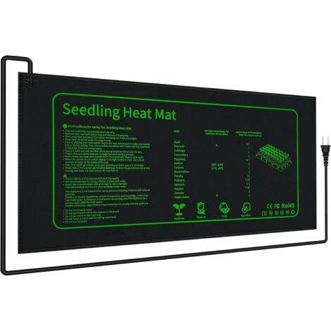 Tapis Chauffant pour Semis 25x53 cm - Coussin Thermostatique Imperméable  Pour Germination de Graines et Culture d'Intérieur