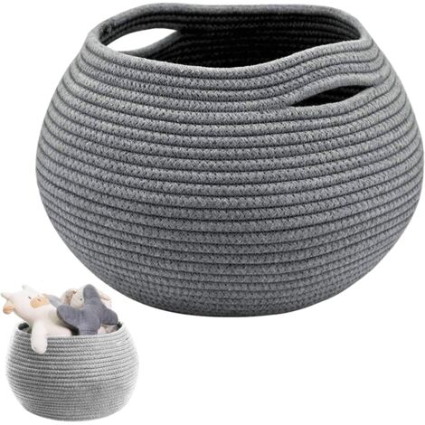 Panier de Rangement Bohème Grande Capacité – Panier Décoratif pour Vêtements, Jouets et Divers, Panier d’Étagère pour Maison Gris (1/5)