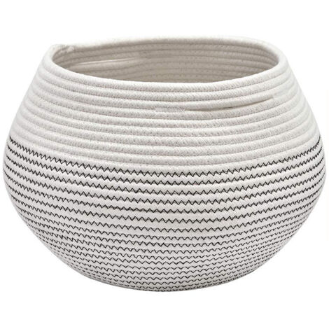 Panier de Rangement Bohème Grande Capacité – Panier Décoratif pour Vêtements, Jouets et Divers, Panier d’Étagère pour Maison Rayé (1/5)
