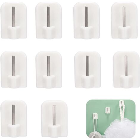 Lot de 10 Crochets Autocollants – Supports pour Tringles à Rideaux Sans Percage (1/5)