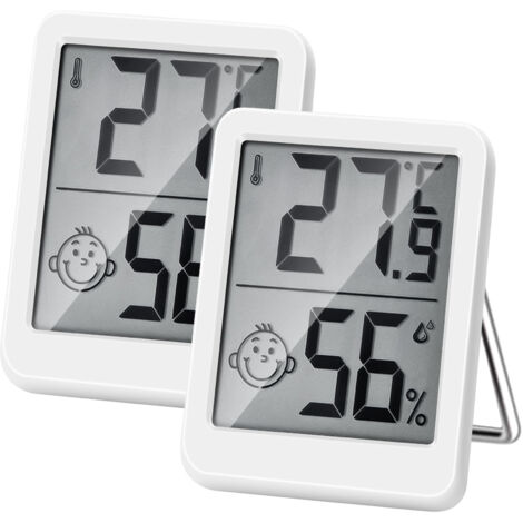 Lot de 2 Thermomètres Hygromètres Numériques Haute Précision – Moniteur Température et Humidité Intérieure (1/5)