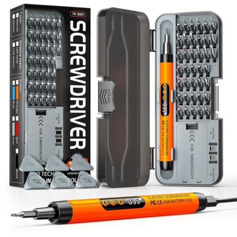 Tournevis Électrique Multifonction 47-en-1 – Mini Perceuse avec Ensemble Complet d’Outils pour Bricolage et Réparations à Domicile (1/5)