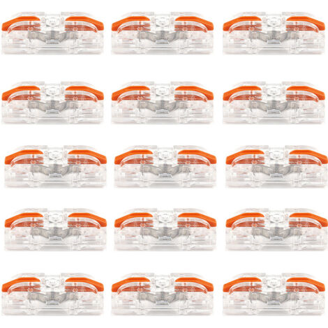 Lot de 15 Connecteurs de Fil à Levier – Épissure Électrique Rapide 1 à 1, 28-12 AWG (1/5)