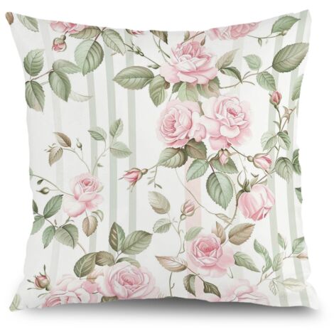 Housse de coussin floral papillon été, décoration intérieur extérieur,40×40cm (1/5)