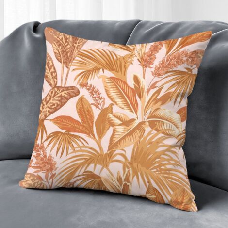 Housse de coussin fleurs papillon printemps, décoration maison élégante,50×50cm (1/5)