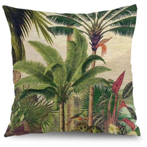Housse de coussin floral printemps papillon, décoration maison,45×45cm (1/5)