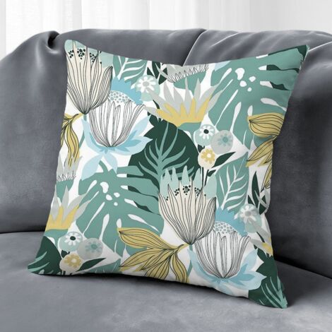 Housse de coussin floral papillon été, décoration salon maison,40×40cm (1/5)