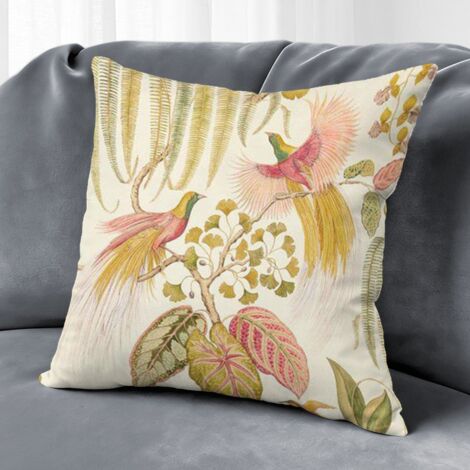 Housse de coussin fleurs papillon été, décoration maison élégante,40×40cm (1/5)