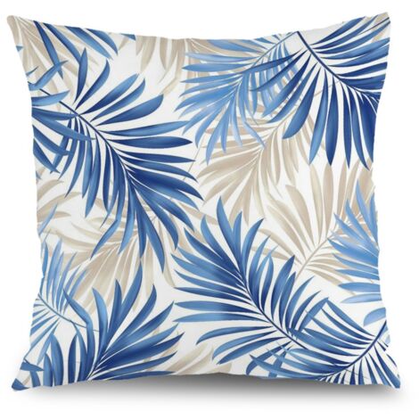 Housse de coussin plantes papillon, décoration salon extérieur,50×50cm (1/5)