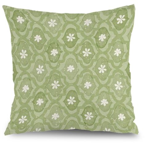 Housse de coussin feuilles imprimées, décoration salon canapé,40×40cm (1/5)