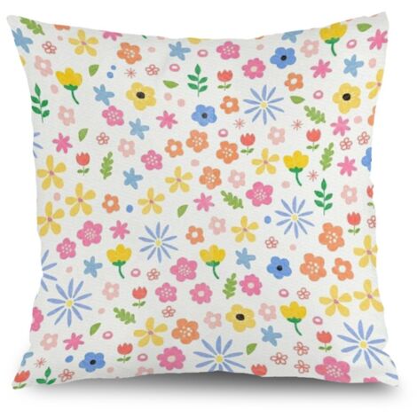 Housse de coussin feuilles printanières, décoration canapé maison,50×50cm (1/5)