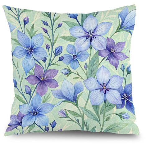 Housse de coussin fleurs décoratives, canapé-lit intérieur,40×40cm (1/5)
