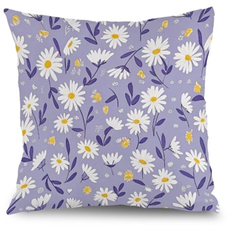 Housse de coussin fleurs décoratives, décoration canapé intérieur,45×45cm (1/5)