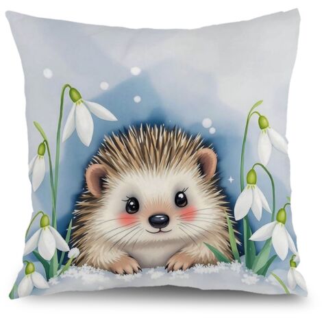Housse de coussin feuilles fleurs été, décoration maison,40×40cm (1/5)
